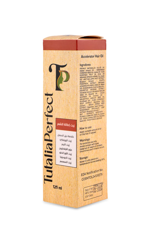 Accelerator Hair Growth Oil with Rosemary & Jojoba – Horsetail extract Strengthens Roots & Promotes Longer Hair – Daily Nourishing Treatment – 125ml