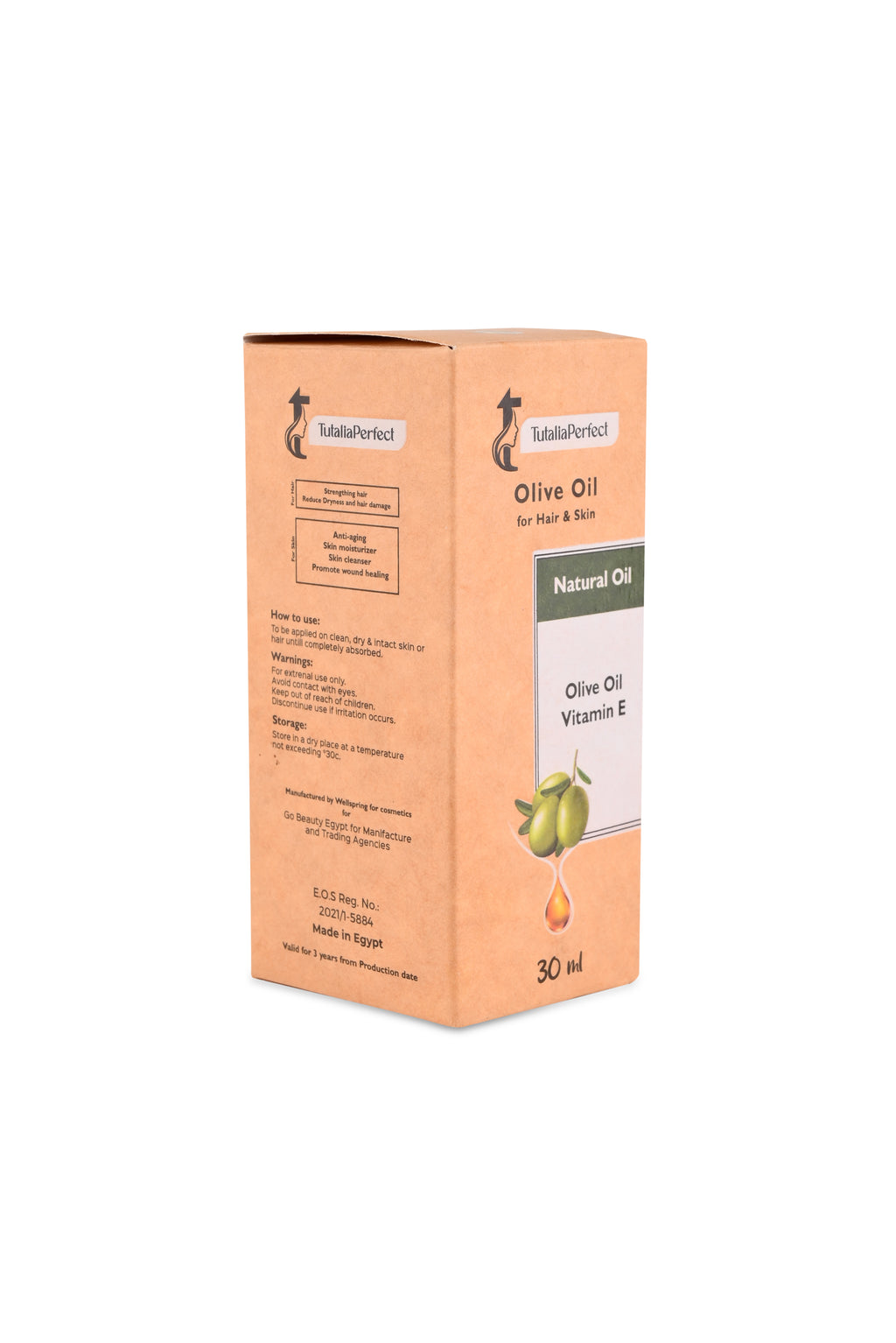 Olive Pure Olive Oil for Hair & Skin – Deep Moisturizing &Nourishing Care – Natural Daily Treatment – 30ml