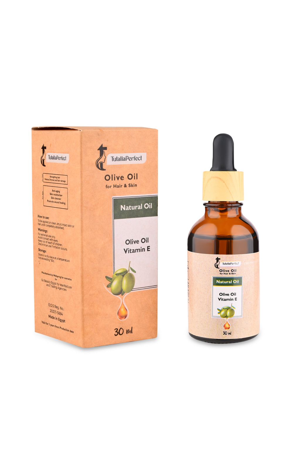 Olive Pure Olive Oil for Hair & Skin – Deep Moisturizing &Nourishing Care – Natural Daily Treatment – 30ml